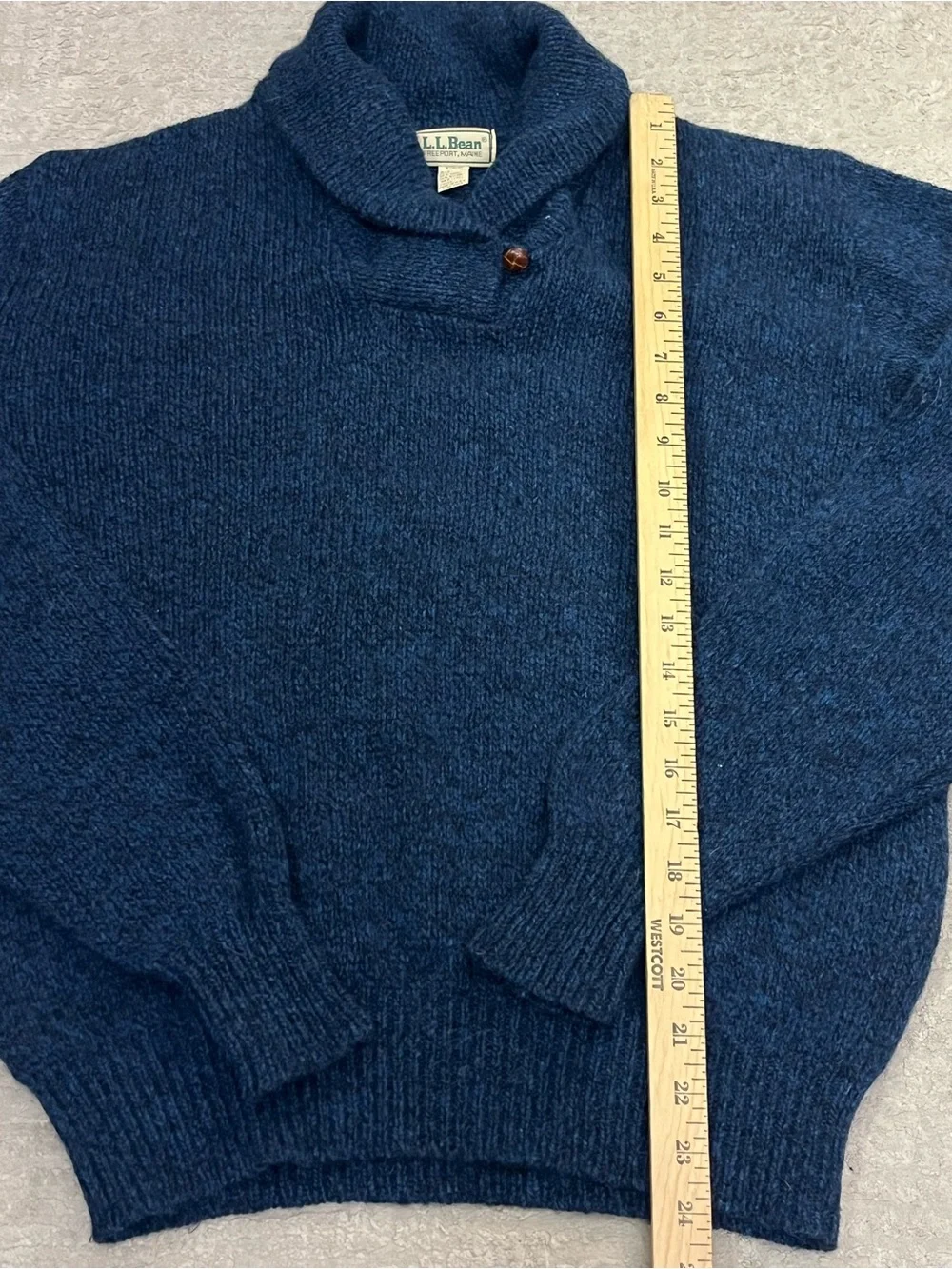 Vintage L.L. Bean Wool Blend Blue Sweater